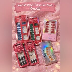 Press on Nails and Nail Strip Bundle B115